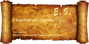 Eberhardt Ignác névjegykártya